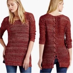 LUCKY BRAND MAROON OPEN KINT SWEATER